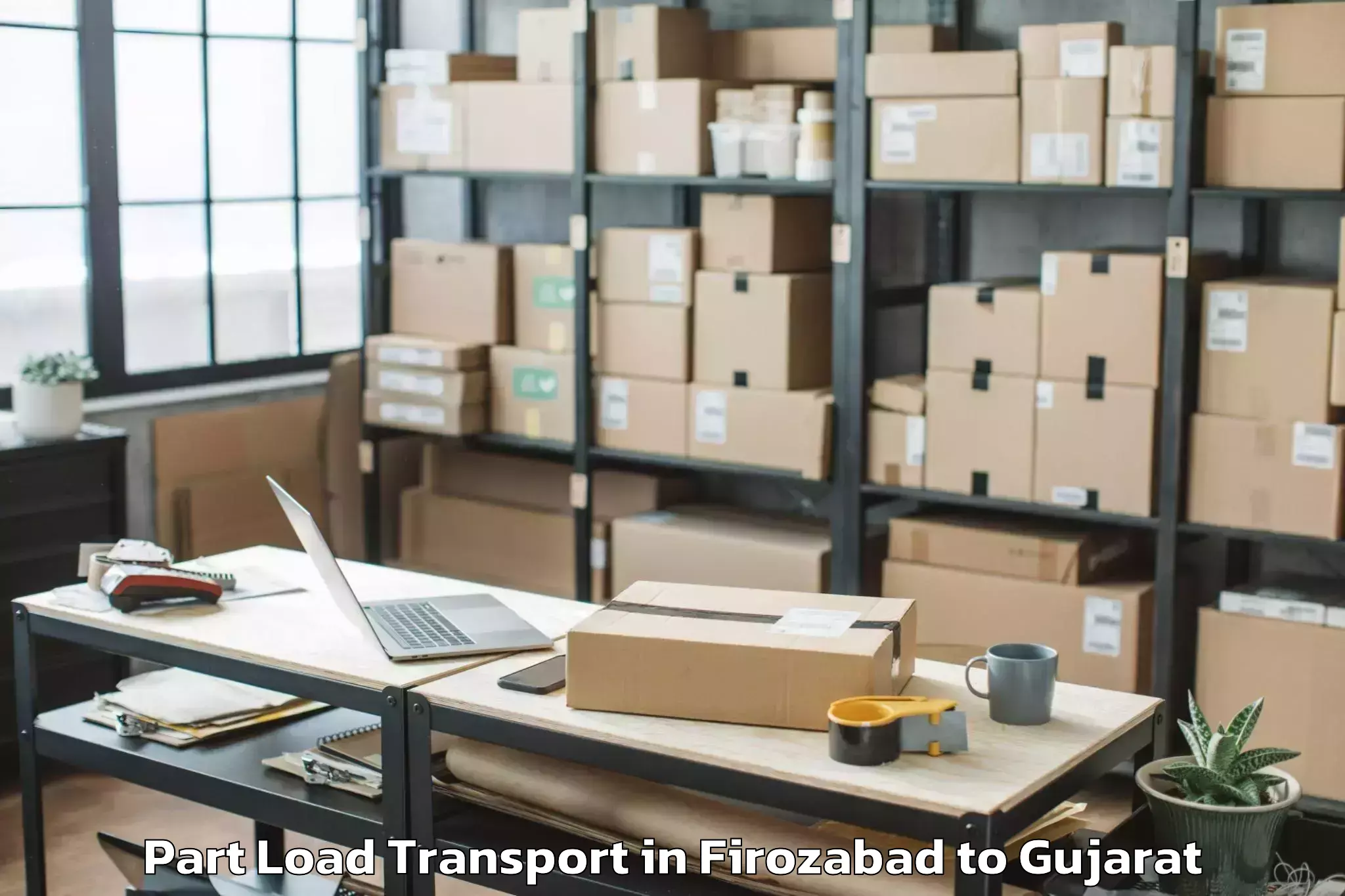 Firozabad to Umargam Part Load Transport Booking